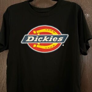 Dickies black crop top with large logo on front